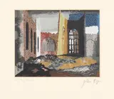 Interior of Coventry Cathedral by John Piper C.H., pencil, sold Jun 2026