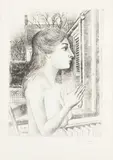 Femme au Jardin 1978 signed and inscribed E.A by Paul Delvaux, pencil, sold Jun 2026