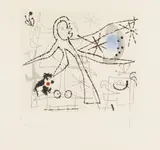 L’Oiseau Dresse by Joan Miró, pencil, sold Jun 2026
