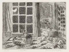 Slumber by Richard Bawden, pencil, offered Jun 2026