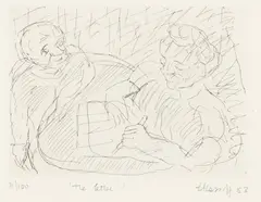 The Letter by Leon Kossoff, pencil, sold Jun 2026