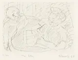 The Letter by Leon Kossoff, pencil, sold Jun 2026