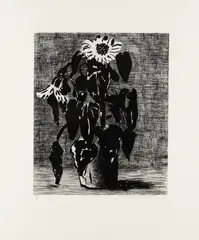 Sunflower I [MCA Tokyo 347] by David Hockney O.M. C.H., pencil, sold Jun 2026