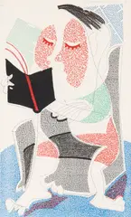 Man Reading Stendhal by David Hockney O.M. C.H., pencil, sold Jun 2026