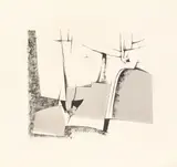 Composition by Adrian Heath, pencil, sold Jun 2026
