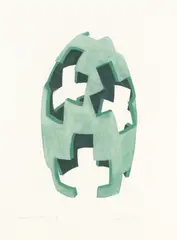Cross-Cut Egg by David Nash, pencil, offered Jun 2026