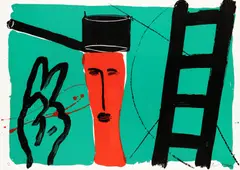 Head and Ladder by Bruce McLean, pencil, offered Jun 2026