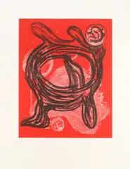 King by John Hoyland, pencil, offered Jun 2026