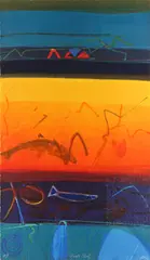 Fish Pool by Barbara Rae, pencil, sold Jun 2026