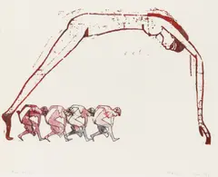 The Dance by Nancy Spero, pencil, sold Jun 2026