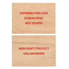 Truisms: Men Don't Protect You Anymore & Expiring For Love is Beauti by Jenny Holzer, print (other), offered Jun 2026