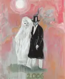 Masqueraders by Peter Doig, pencil, sold Jun 2026