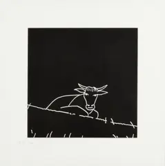 Cow by Alex Katz, pencil, sold Jun 2026