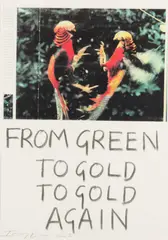 From Green to Gold to Gold Again by Tracey Emin, pencil, offered Jun 2026