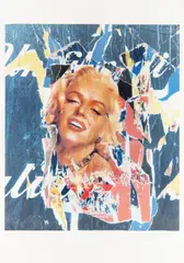 Omaggio a Marilyn IV by Rotella, pencil, sold Jun 2026