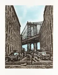 Manhattan Bridge by Nick Walker, pencil, offered Jun 2026