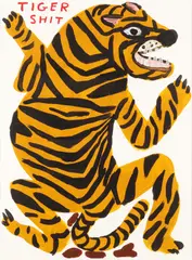 Tiger Shit by David Shrigley, Print Studio, London framed ARR Dimensions:image, sold Jun 2026