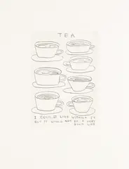 Tea by David Shrigley, pencil, sold Jun 2026