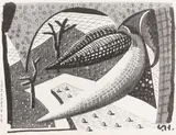 Rocks on the Road in Landscape by David Hockney O.M. C.H., print, sold Jun 2026