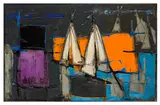 Les Bateaux à Voiles signed 'C.VENARD' (lower right) oil on canvas Painted circa 1955Unframed: 65.2 x 100.2 cm by Claude Venard, oil on canvas, sold May 2026