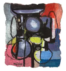 Composition by Ladislas Kijno, oil, offered May 2026