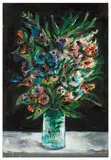 Flowers by Yosl Bergner, oil on canvas, sold May 2026