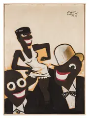 La Revue Negre by Paul Colin, oil on board, sold May 2026