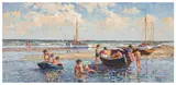 Summer at the beach signed 'HEYTMAN' (lower right) oil on canvasUnframed: 38.4 x 76.1 cm by William Heytman, oil on canvas, sold May 2026