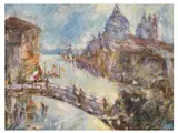 Dawn, The Grand Canal oil on canvasUnframed: 20.8 x 25.2 cm by R. Tiberi, oil on canvas, sold May 2026