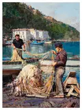 Pescatori by Andrea Patrisi, oil on board, offered May 2026