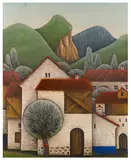 On the Way to Trento signed and dated 'B Vrzal 94' (lower right) oil on canvasUnframed: 55.8 x 45.5 cm by Bonhumil Vrzal, oil on canvas, sold May 2026
