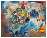 Untitled by Gayane Khachaturian, oil on canvas, sold May 2026