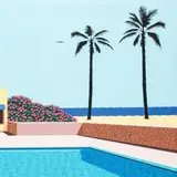 Pool - Homage to Hockney by Natan Elkanovich, acrylic and mixed, sold May 2026
