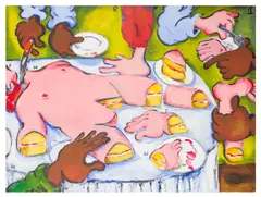 The Women Around the Table by Olivia Sterling, acrylic on canvas, sold May 2026