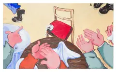 People talk with their hands by Olivia Sterling, acrylic on canvas, sold May 2026