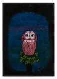 Owl signed 'Keiko Minami' (upper left); further signed in Japanese and dated ' 'Keiko/1970' (verso) oil on canvasUnframed: 19 x 27 cm by Keiko Minami, oil on canvas, offered May 2026