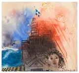 Vision of the Harbour signed in Greek and dated 'G Stathpoulos 79' (lower right) gouacheUnframed: 39.5 x 42.9 cm by George Stathopoulos, watercolor, offered May 2026