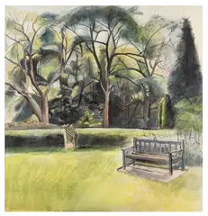 Old Buckhurst by Julia Sorrell, watercolor, offered May 2026