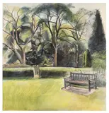 Old Buckhurst by Julia Sorrell, watercolor, offered May 2026