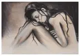 Crouching nude signed 'Edyta' (lower right) charcoalUnframed: 57.4 x 98.7 cm by Edyta Grzyb, drawing, offered May 2026