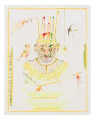 I found my gift of life in a big black hole by Charles Bronson, drawing, offered May 2026