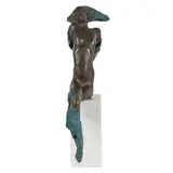 Masken-Sitzen signed, dated and numbered '86/95/J Gorg/96' (base of sculpture) bronze on marble base50.8 cm by Jürgen Görg, bronze, offered May 2026