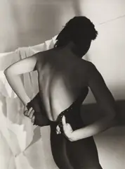 Black Corset, New York, 1948 Silver gelatin print, printed later, image size 46.2 x 35cm, sheet size 51.5 x 40.4cm, photographer's blind stamp in the margin by Horst P. Horst, Silver gelatin print, printed later, image size, sold May 2026