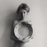 Woman with Large Plate [Francesca Woodman] by Stephan Brigidi, Silver gelatin print, printed, sold May 2026