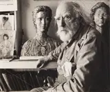 Portraits of Artists Augustus John by Ida Kar, 1960, ink, sold May 2026
