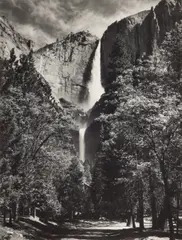 Yosemite Falls by Ansel Adams, Silver gelatin print, printed between, sold May 2026
