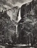 Yosemite Falls by Ansel Adams, Silver gelatin print, printed between, sold May 2026