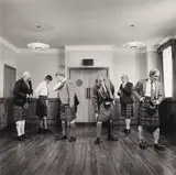 Scottish Businessmen, Scotland, 1986 Archival pigment print, printed later, image size 35.5 x 35.5cm, sheet size 50.5 x 40.3cm by Brian Griffin, print, sold May 2026