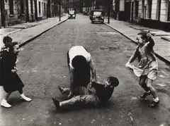 Girls and a Boy by Roger Mayne, print, sold May 2026