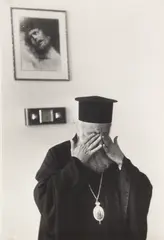 Greek Priest, Athens, 1956 Vintage silver gelatin print, image/sheet size 29.2 x 20.4cm by Thurston Hopkins, print, sold May 2026